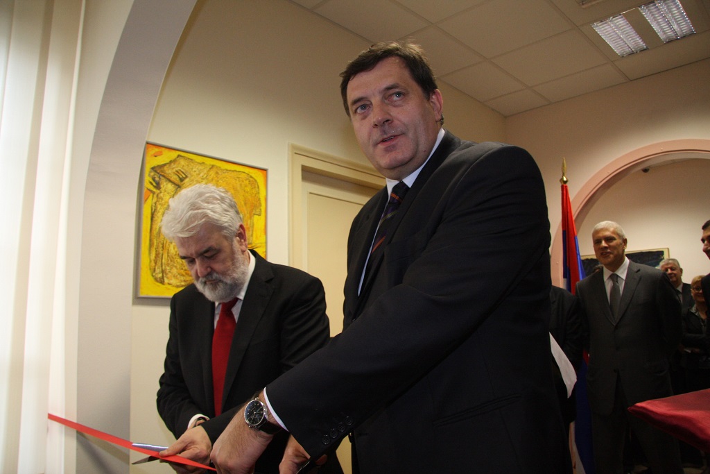 Отварање нових канцеларија Представништва - премијери Цветковић и Додик пресјецају врпцу