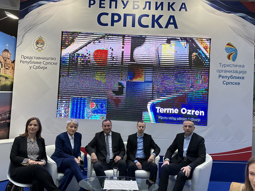 Драгана Шобот, секретар Удружења туризма и угоститељства Р. Српске, Далиборка Малeчевић, Бања Кулаши, Миодраг Лончаревић, директор Туристичке организације РС, Александар Радошевић, извршни директор ЗТЦ Бања Врућица и др Миле Чеко, извршни директор за медицинског сектора Бање Мљечаница Драгана Шобот, секретар Удружења туризма и угоститељства Р. Српске, Далиборка Малeчевић, Бања Кулаши, Миодраг Лончаревић, директор Туристичке организације РС, Александар Радошевић, извршни директор ЗТЦ Бања Врућица и др Миле Чеко, извршни директор за медицинског сектора Бање Мљечаница