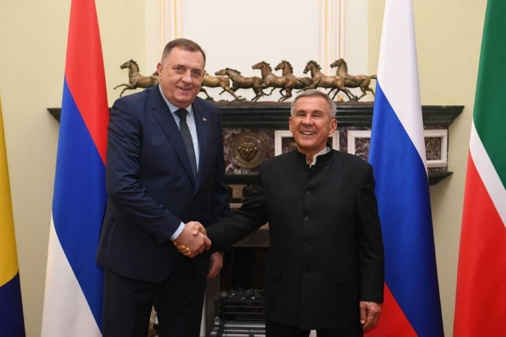 redsjednik Republike Srpske Milorad Dodik sastao sa u Кazanju sa šefom ruske Republike Tatarstan Rustamom Minihanovom