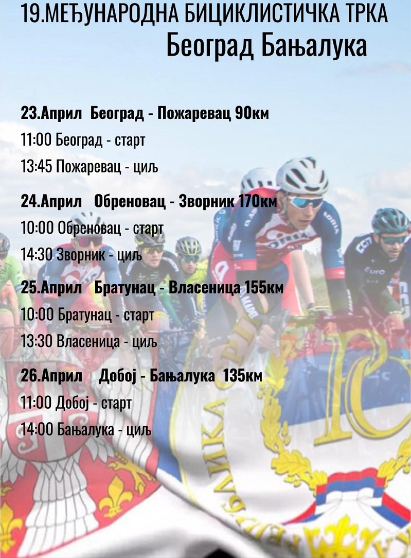 Počinje biciklistička trka „Beograd - Banja Luka“ Počinje biciklistička trka „Beograd - Banja Luka“